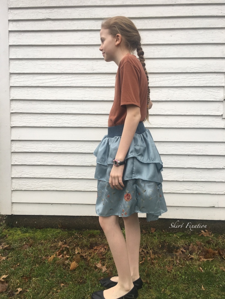 Jacky V T-shirt and Abby's Ballerina Skirt sewn and reviewed by Skirt Fixation