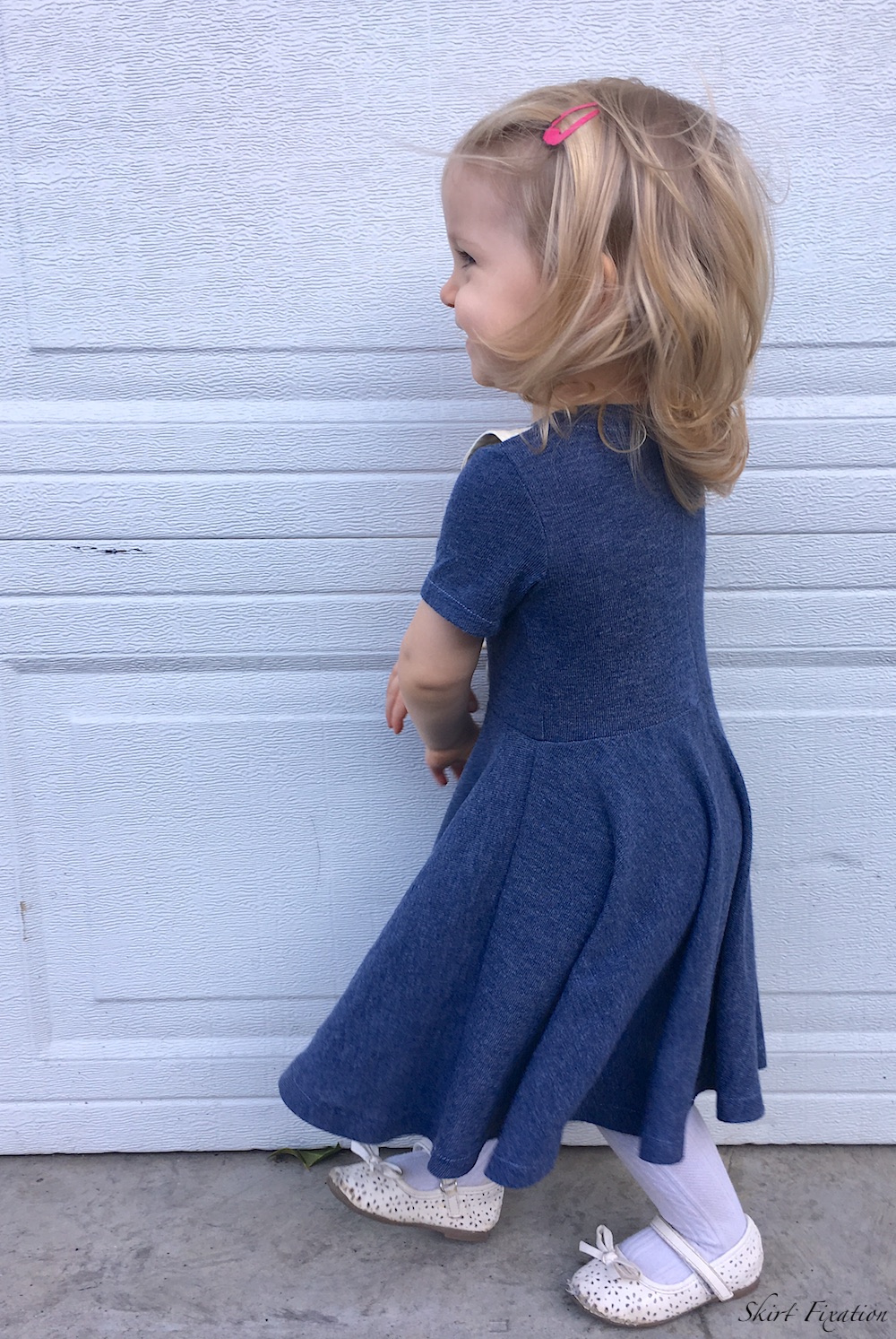 DIY baby sweater dress, a how to tutorial from Skirt Fixation