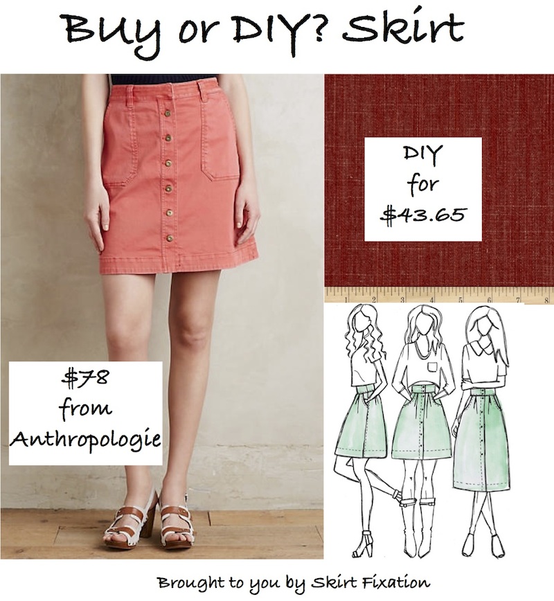 Make an Anthropologie copycat skirt for 1/2 price!
