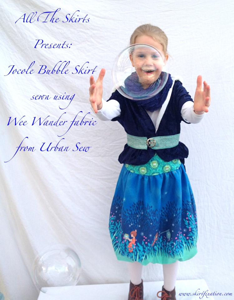 Jocole bubble skirt sewn by Skirt Fixation using Urban Sew fabric