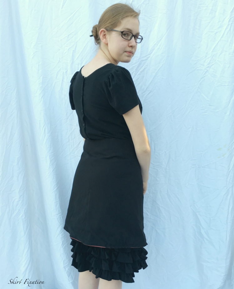 Women's Vivienne skirt pattern sewn by Violette Field Threads with fabric from Raspberry Creek Fabrics