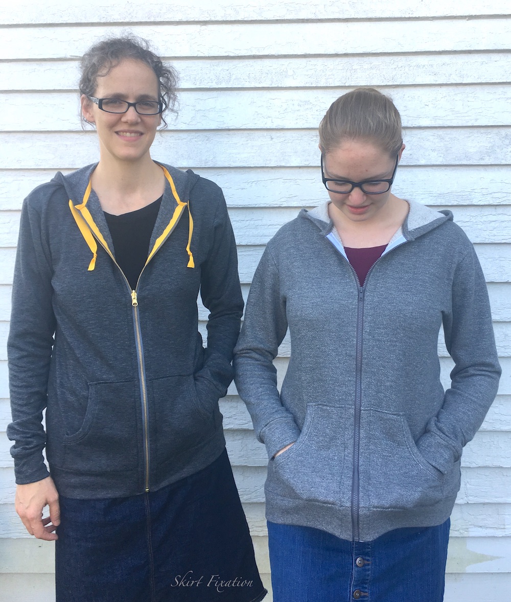 2 Halifax Hoodies sewn by Skirt Fixation