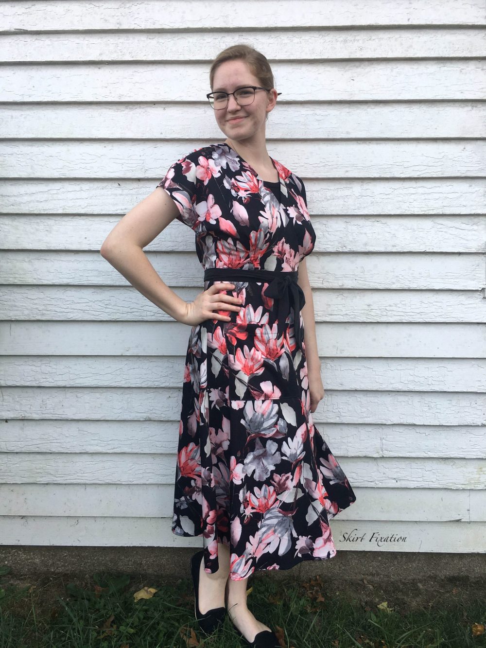 Elodie Wrap Dress sewn and reviewed by Skirt Fixation